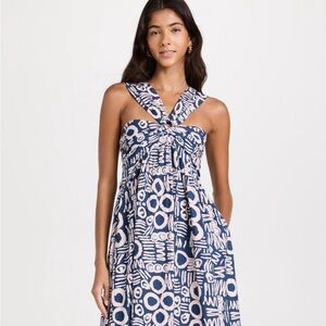 Cleobella Zola Maxi Dress, Isla Blue/Soft Pink Size M